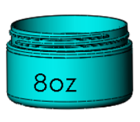 8oz. Wide Mouth Jar. 89-400 Image