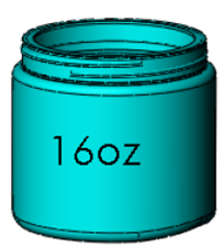 16oz. Wide Mouth Jar, 89-400 Image